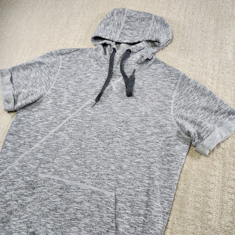 Adidas Short Sleeve‎ Hoodie Men Medium Slim Fit French Terry Gray Training